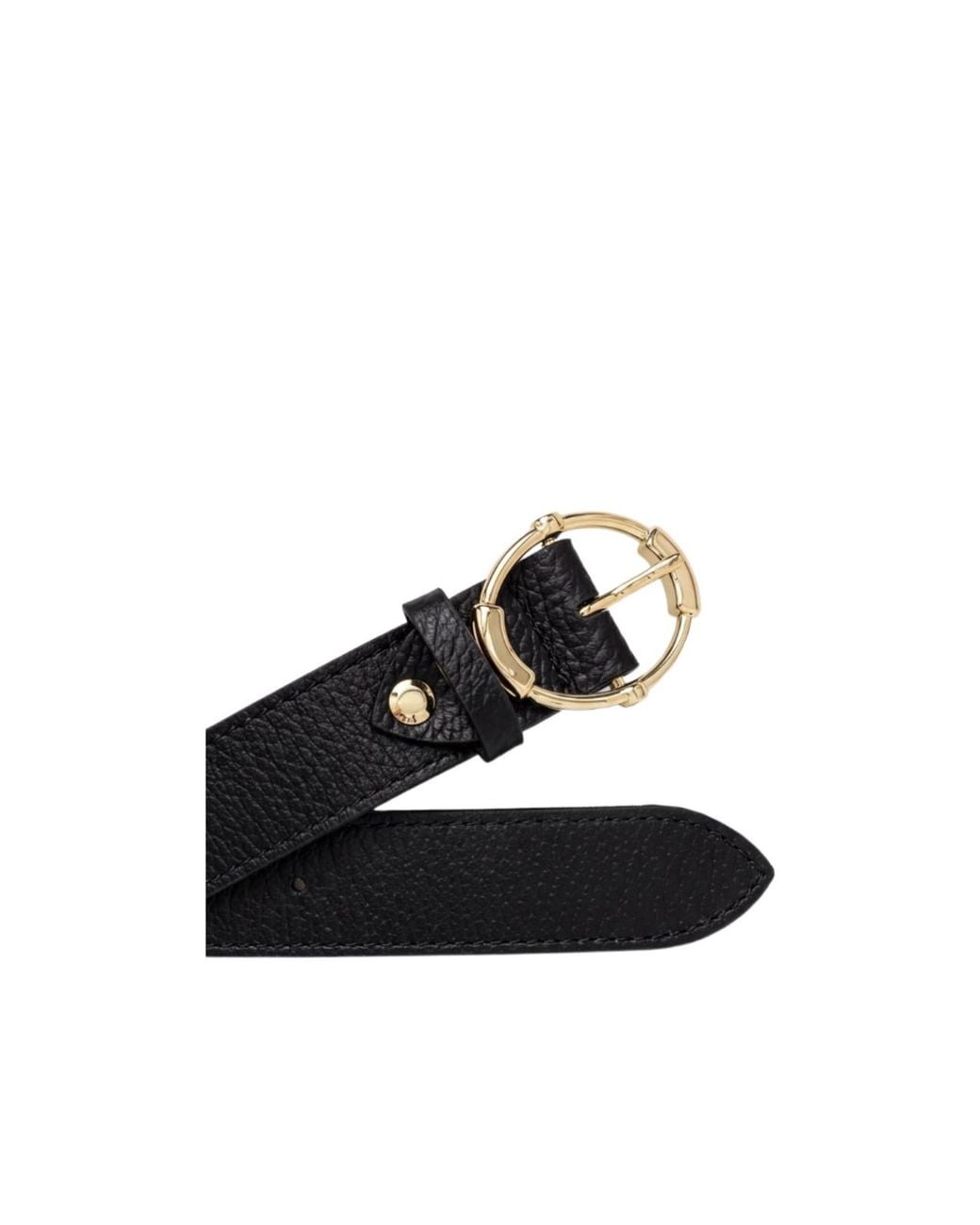 Coccinelle Black Textured Leather Belt