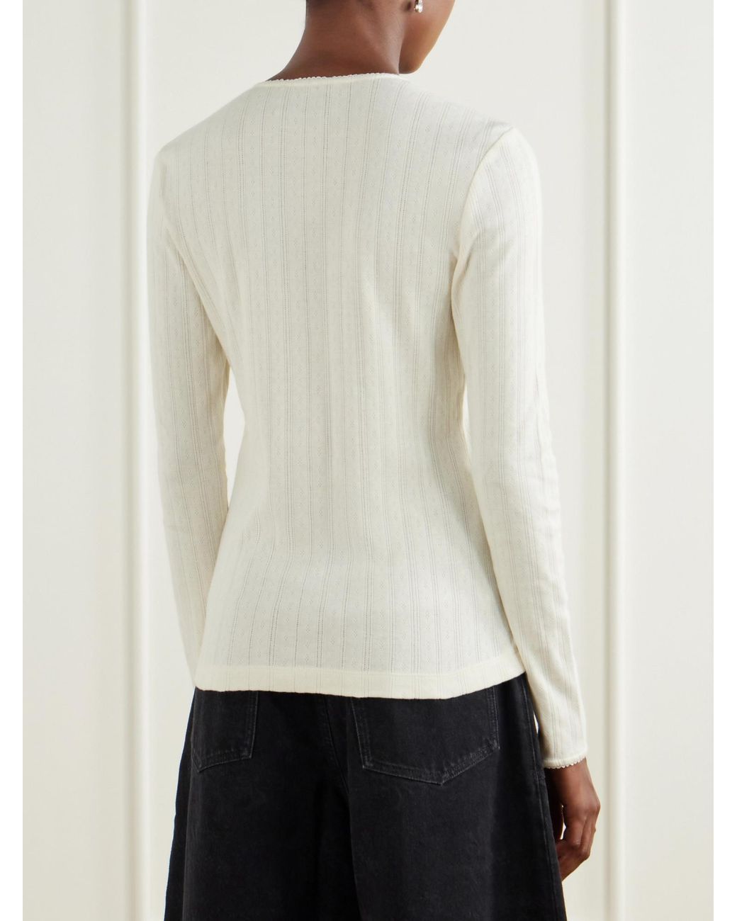 Simone Rocha White Embellished Cotton Cardigan