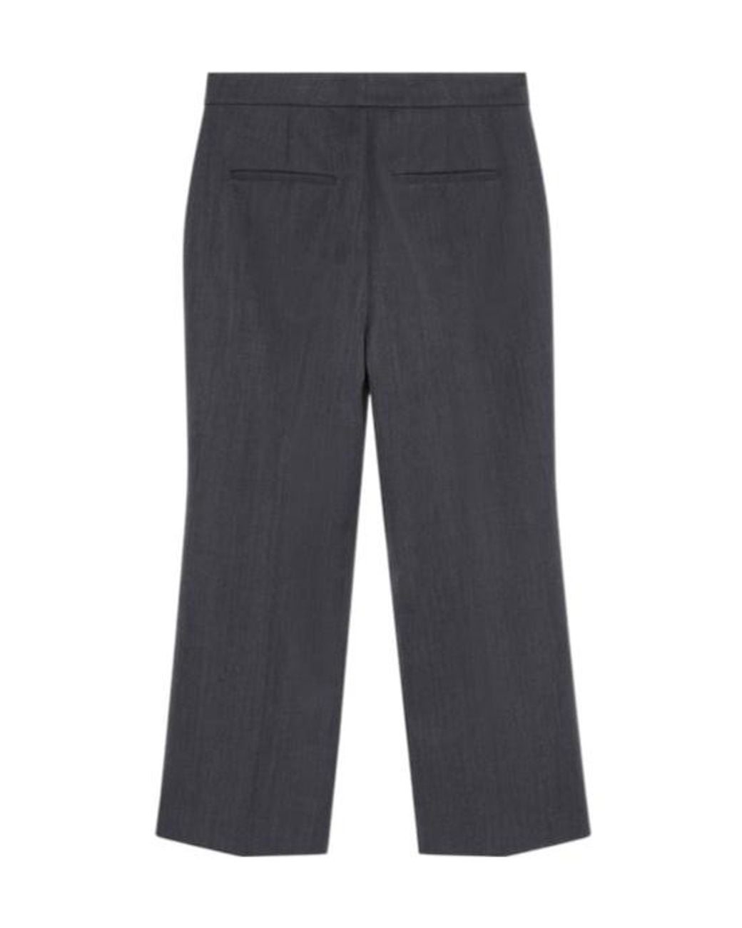 Calvin Klein Gray Straight-Leg Casual Trousers