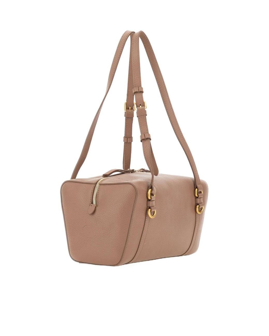 Gianni Chiarini Brown Terry Zip-Top Shoulder Bag