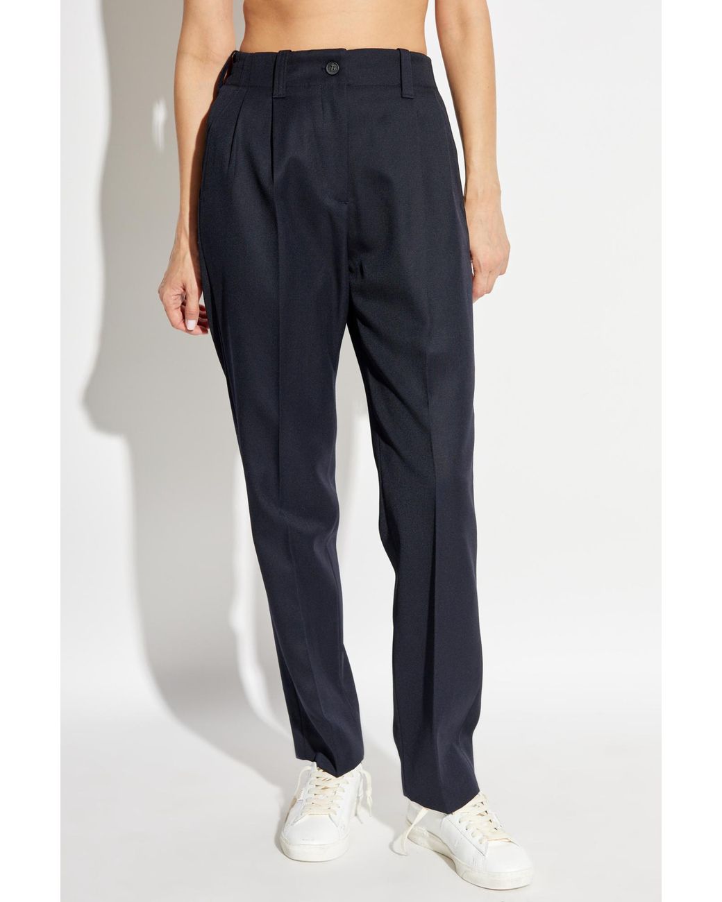 Golden Goose Deluxe Brand Blue High Waist Tapered Tailored Trousers