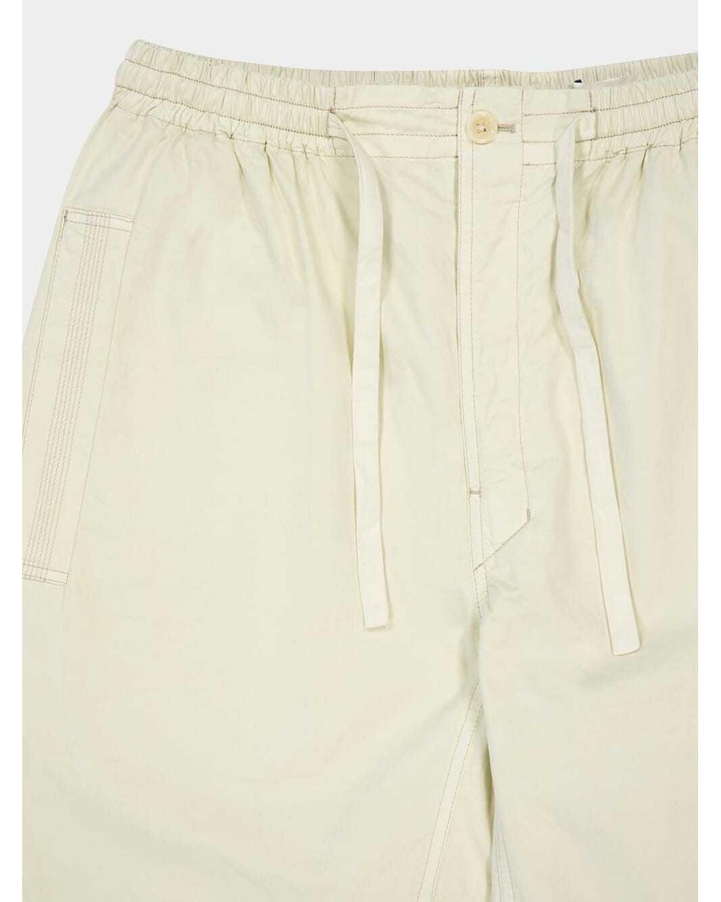 Lemaire White Drawstring Straight-Leg Pants for men