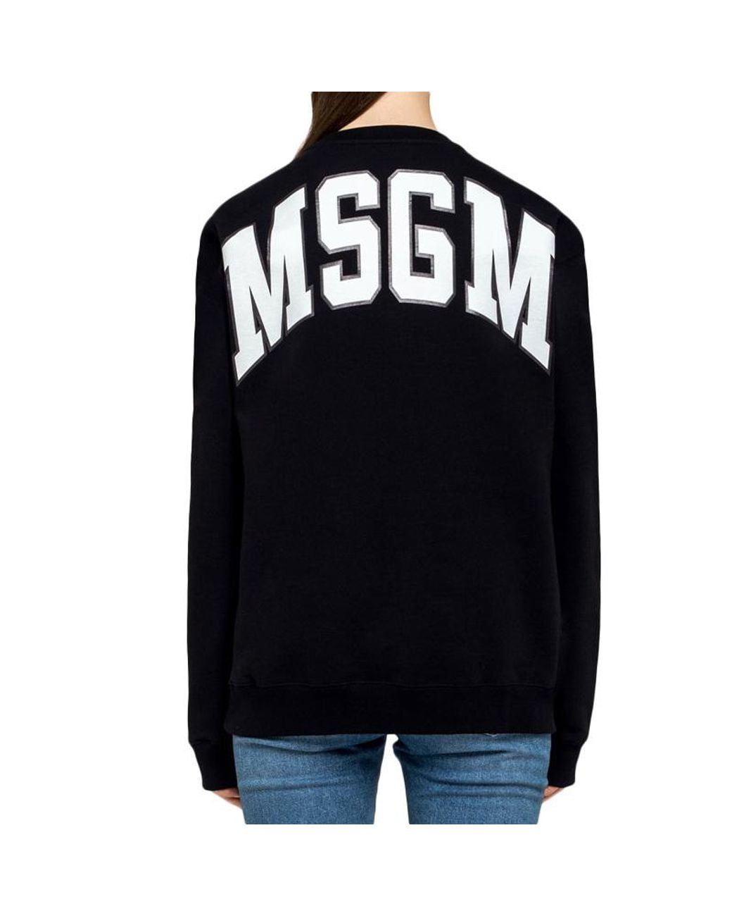 MSGM Black Printed Pattern Sweater