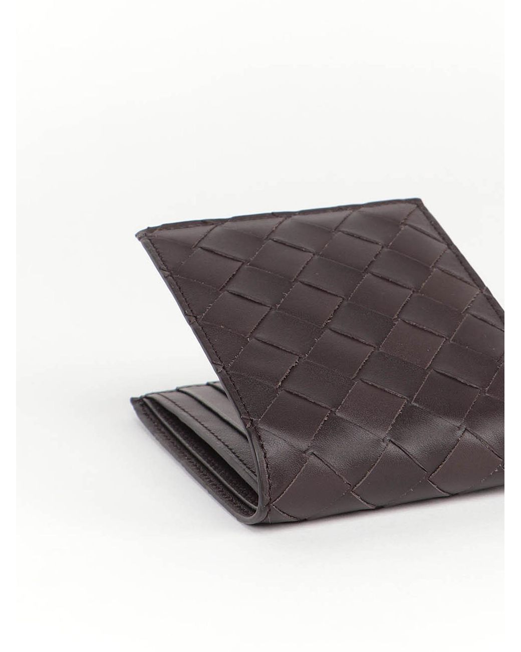Bottega Veneta White Intrecciato Bifold Wallet for men
