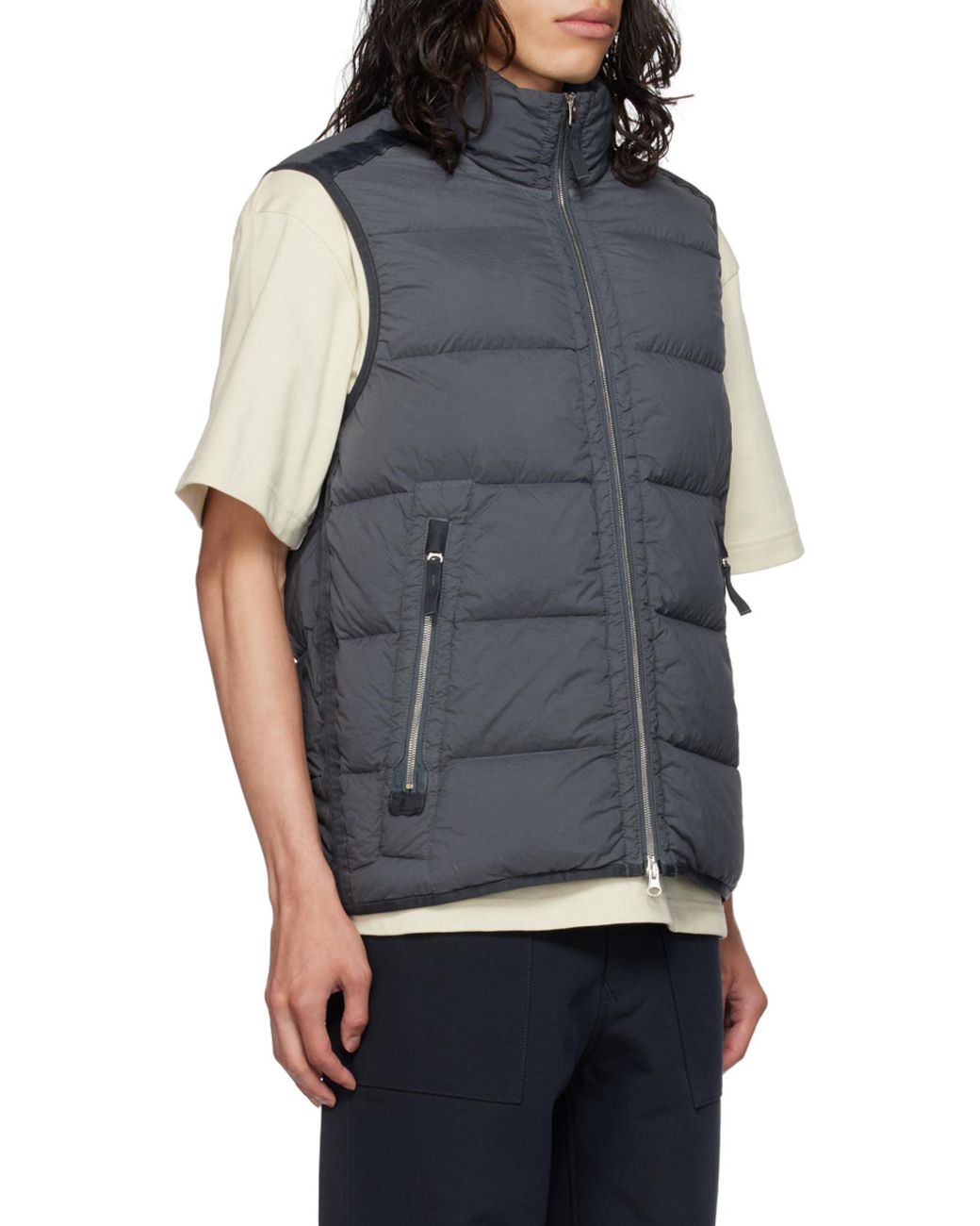 Stone Island Gray Seamless Tunnel Nylon Down-Tc Gilet for men