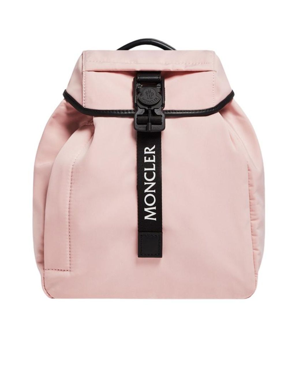 Moncler Pink Logo Printed Backpack