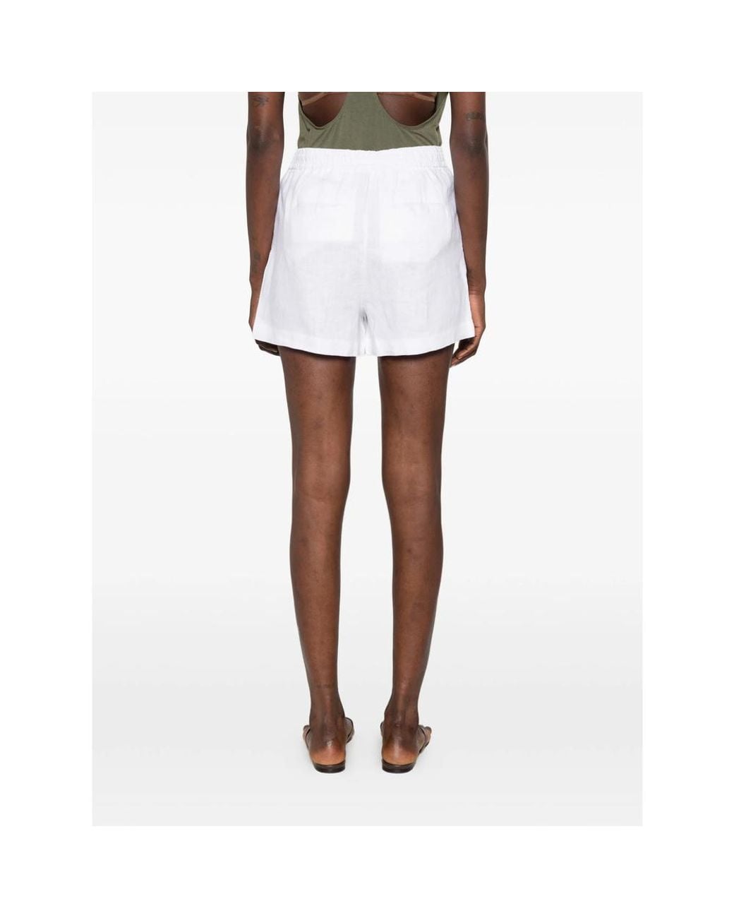 Polo Ralph Lauren White Drawstring Bermuda Shorts