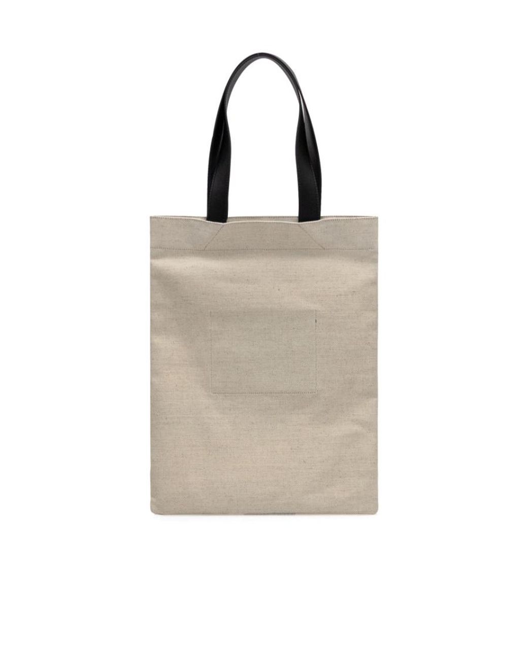 Jil Sander Natural Logo Detailed Rectangular Tote Bag