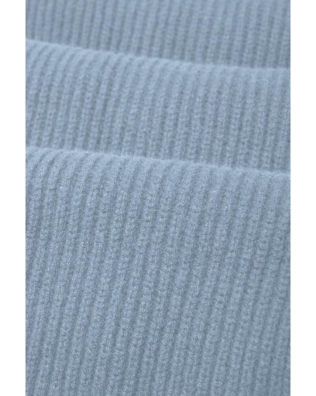 Malo Blue Ribbed-Knit Cashmere Scarf for men
