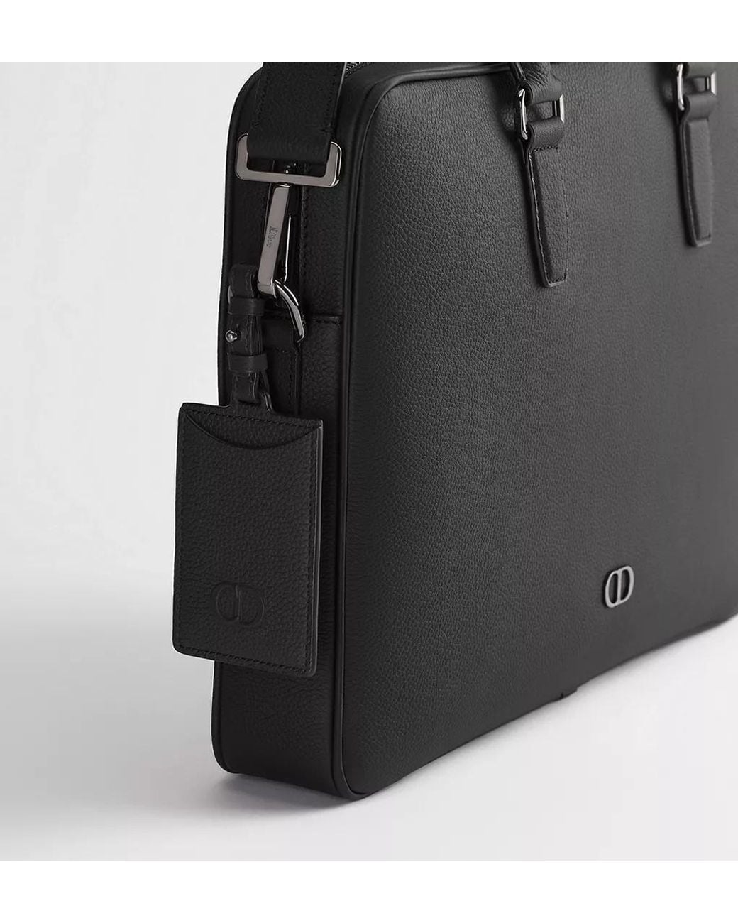Dior Black Cd Icon Zipped Briefcase for men