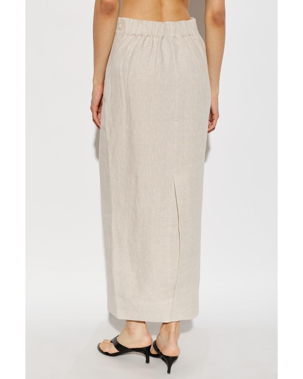 Posse White Emma Midi Skirt