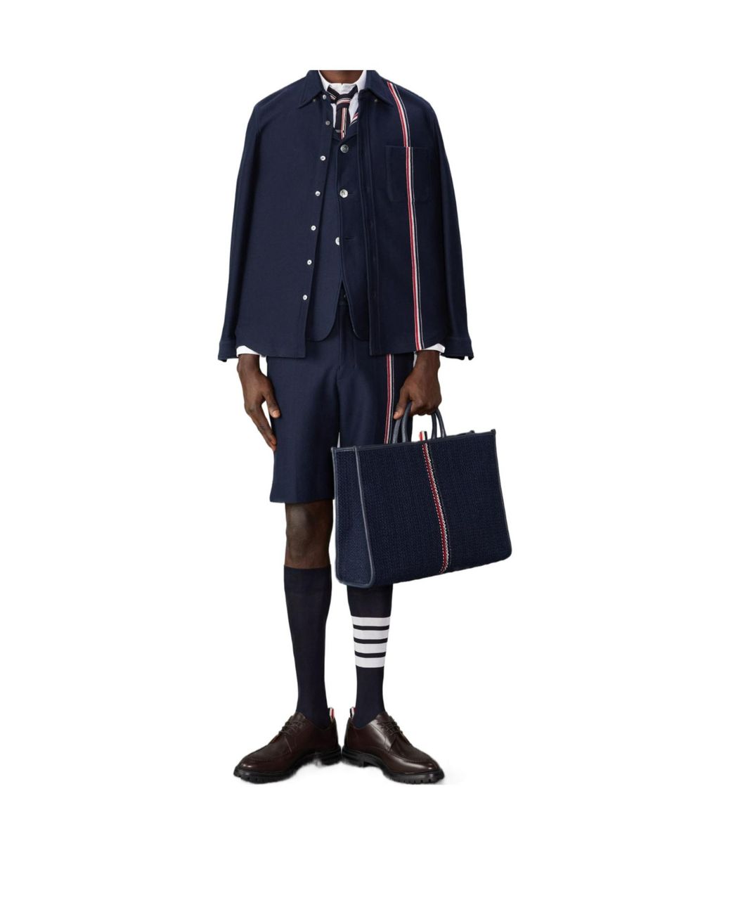 Thom Browne Blue Buttoned Jacket for men