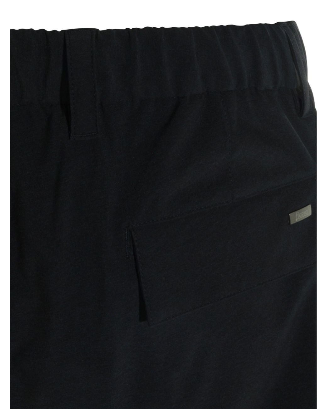 Herno Black Logo Casual Pants for men