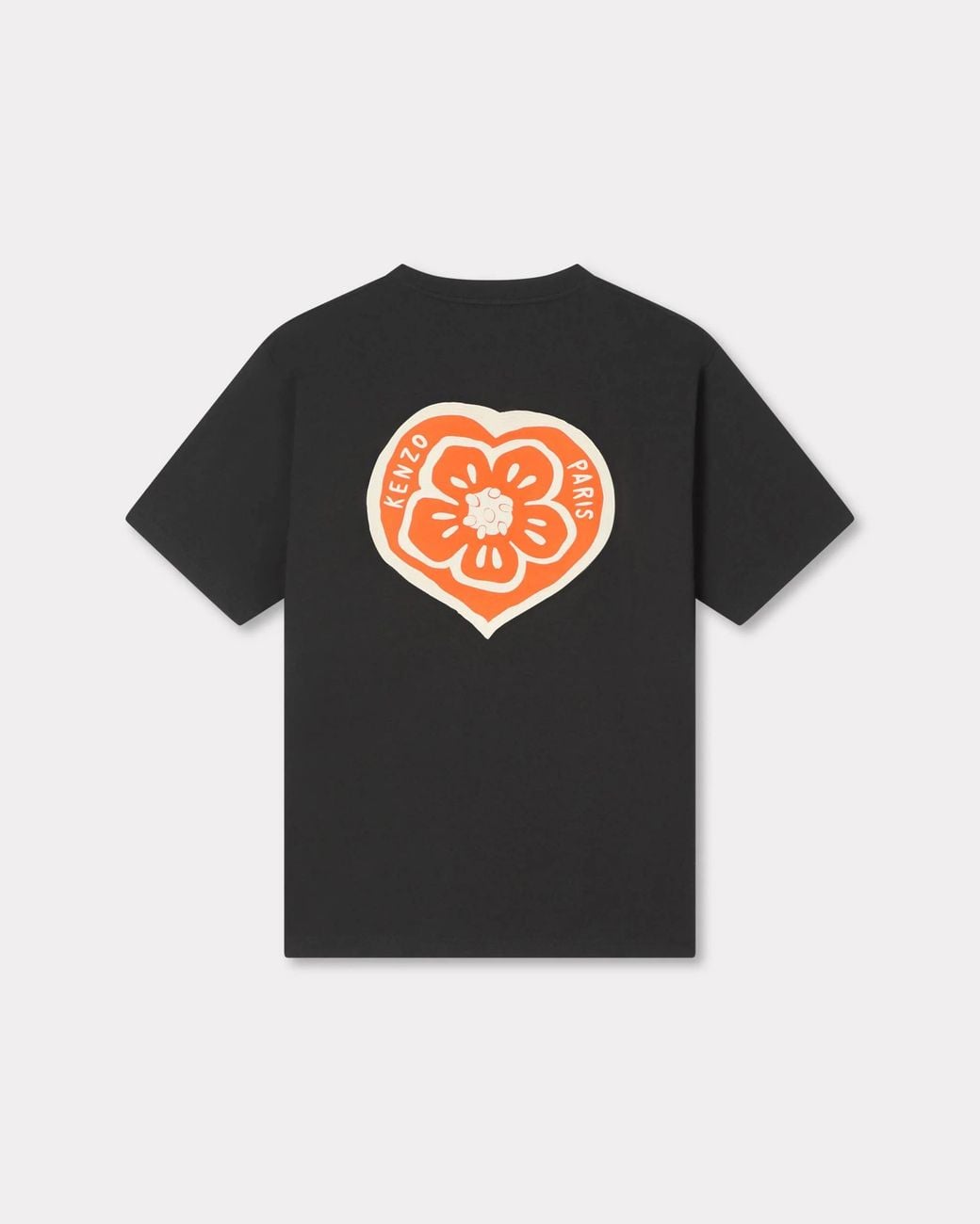 KENZO Black Boke Heart Oversized T-Shirt for men