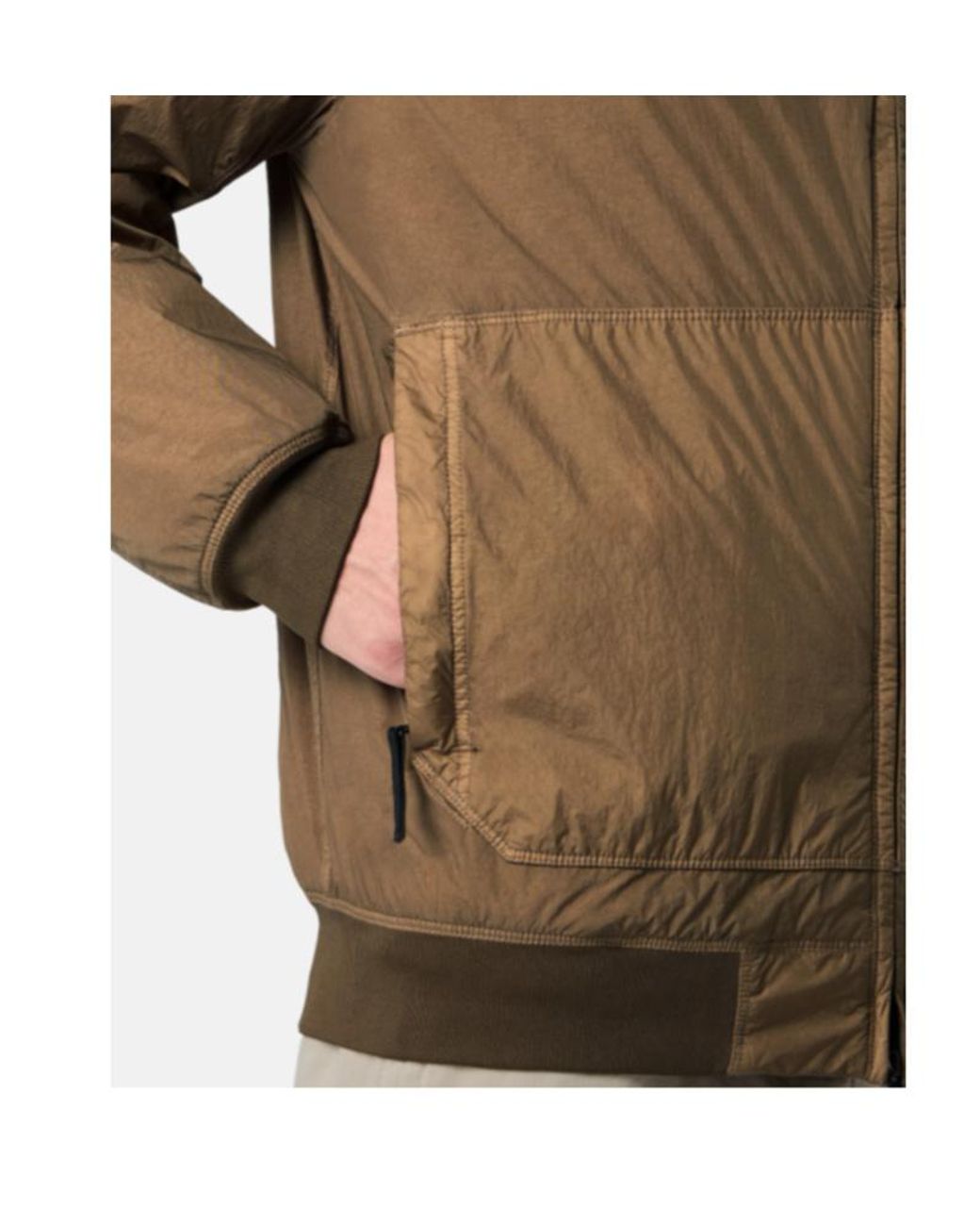 Stone Island Natural Hooded Bomber Jacket for men