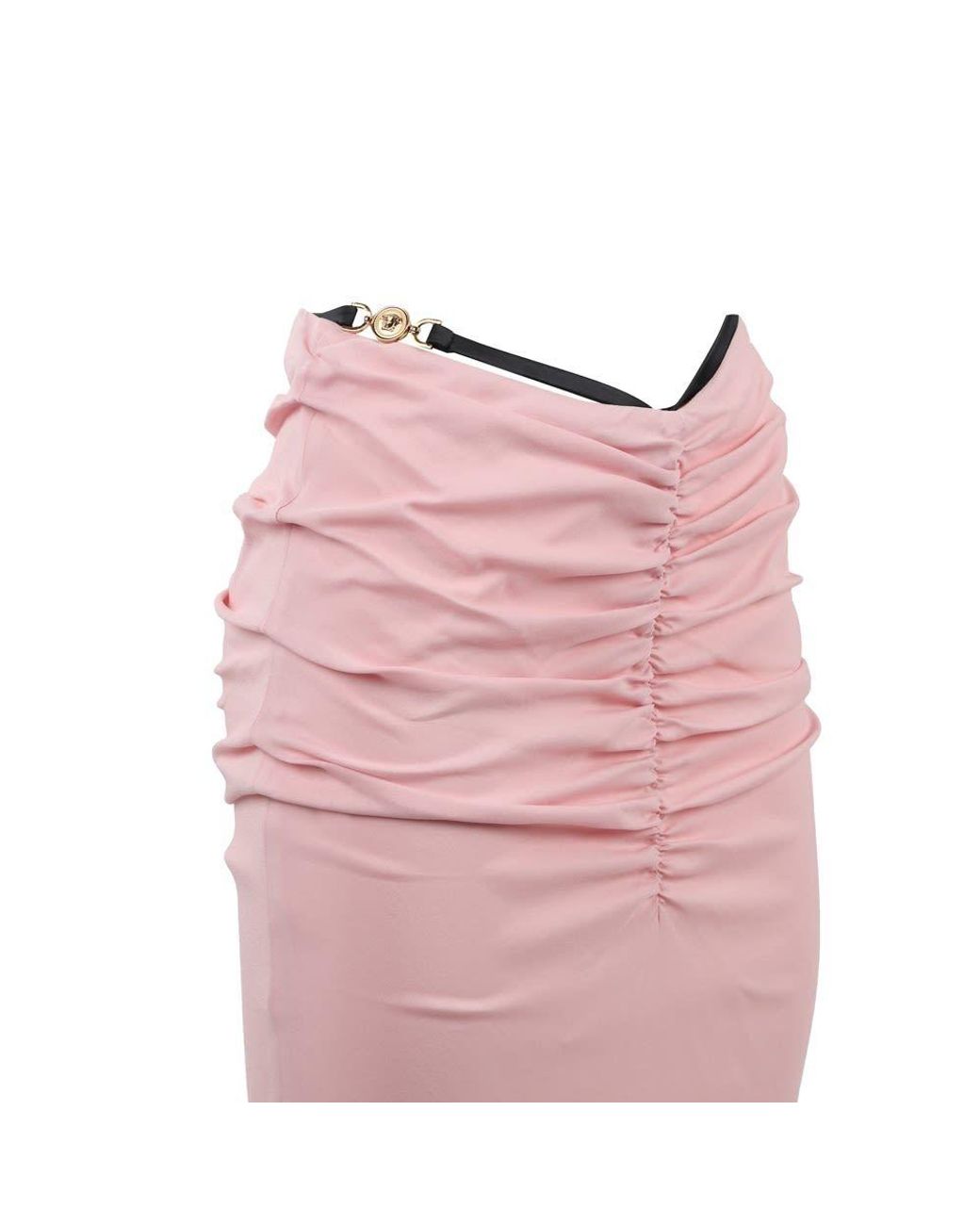 Versace Pink Strap-Detail High-Waisted Skirt