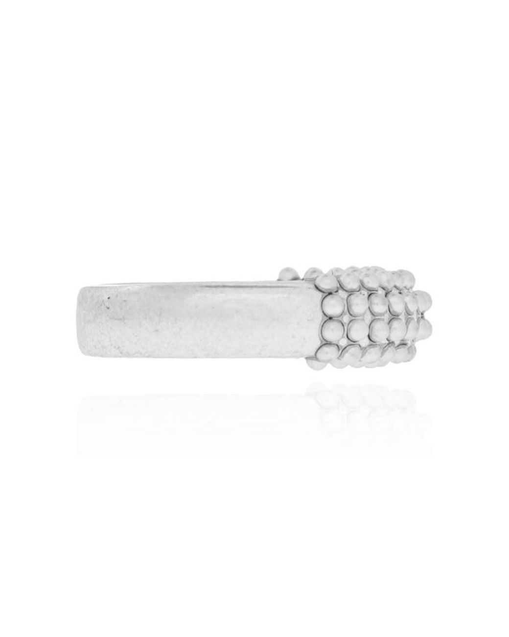AllSaints White Bead-Embellished Ring (Set Of Two)