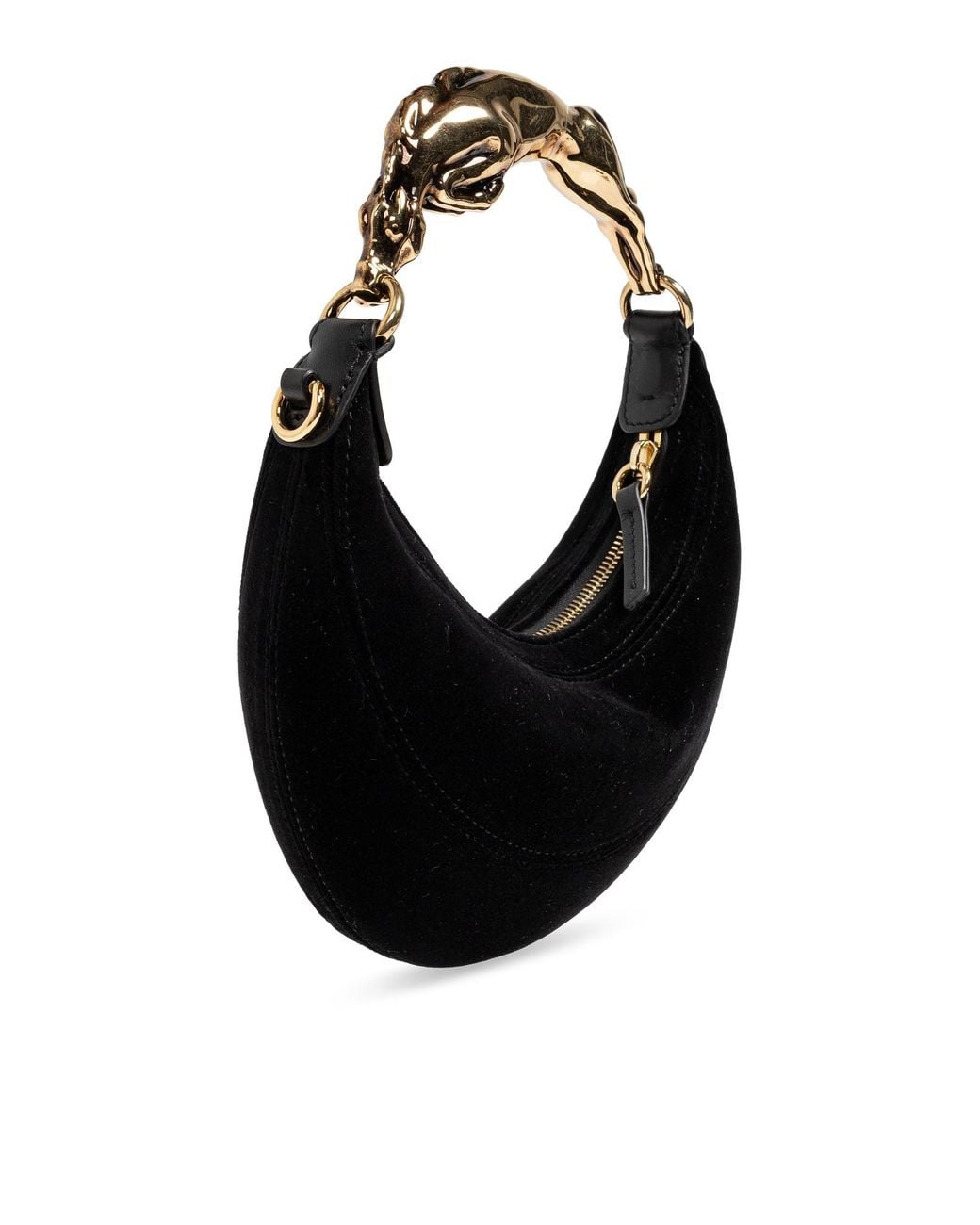 Chloé Black Chloé Horse Small Velvet Tote Bag