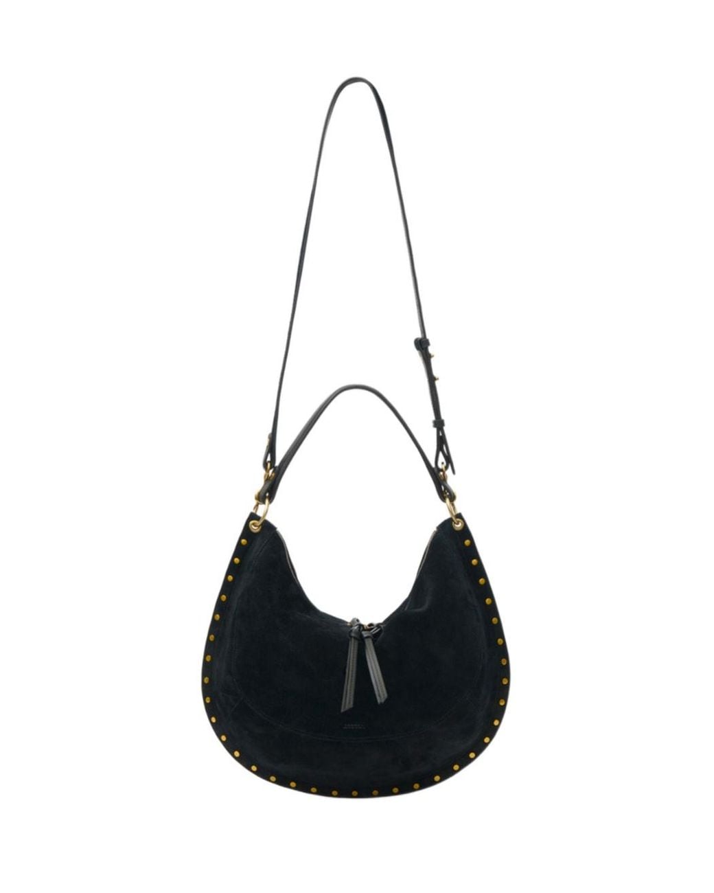 Isabel Marant Black Studded Zipped Shoulder Bag