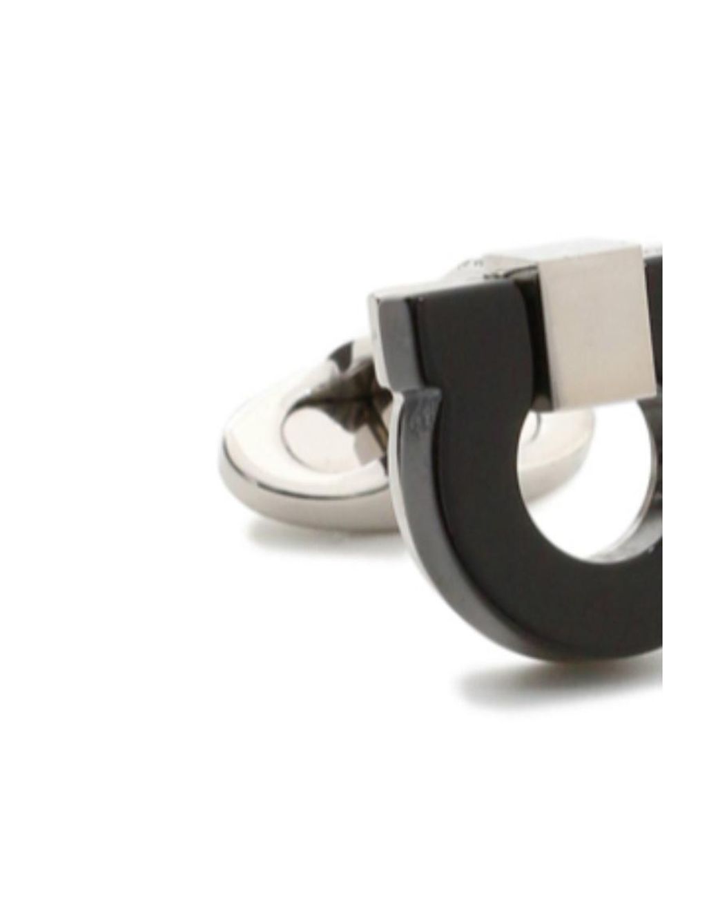 Ferragamo White Ferragamo Gancini Cufflinks for men