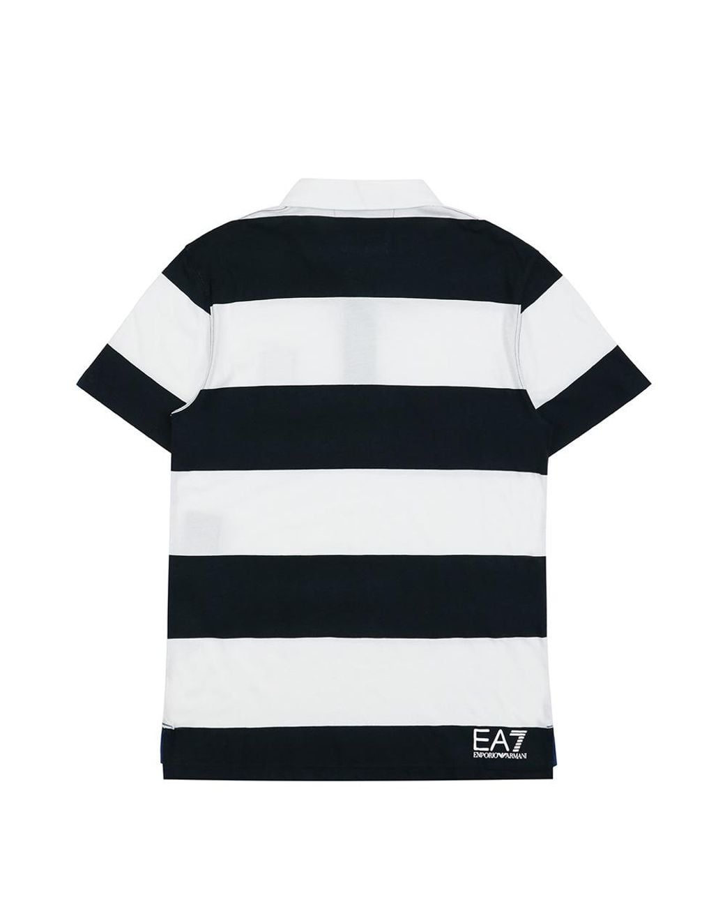 EA7 Blue Logo Patch Polo Shirt for men