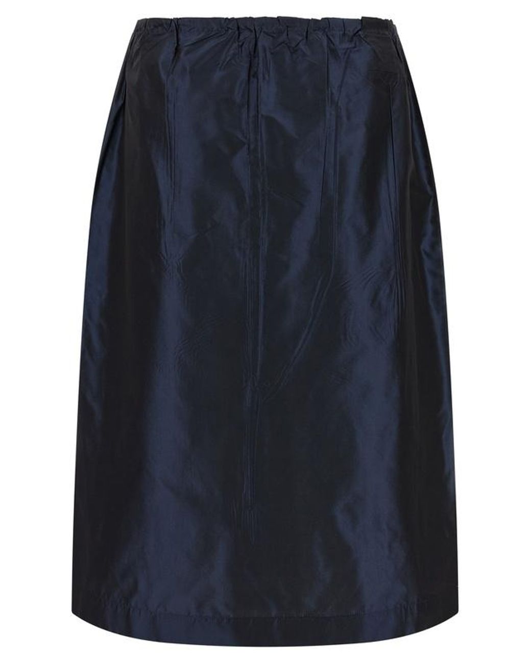 Prada Blue Taffeta Midi-Skirt