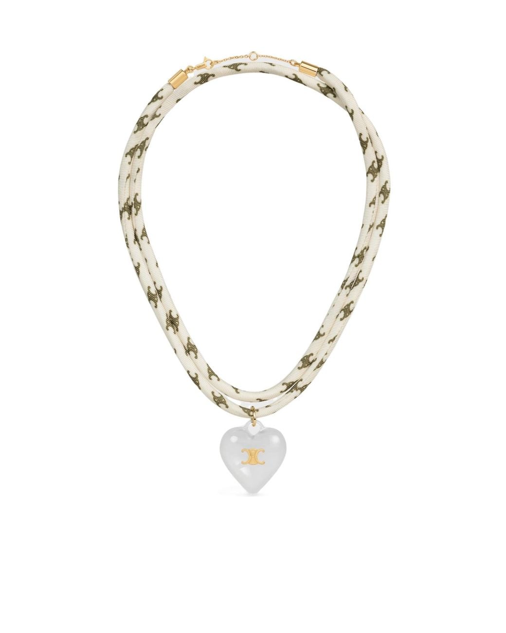 Céline Metallic Cœur Triomphe Necklace