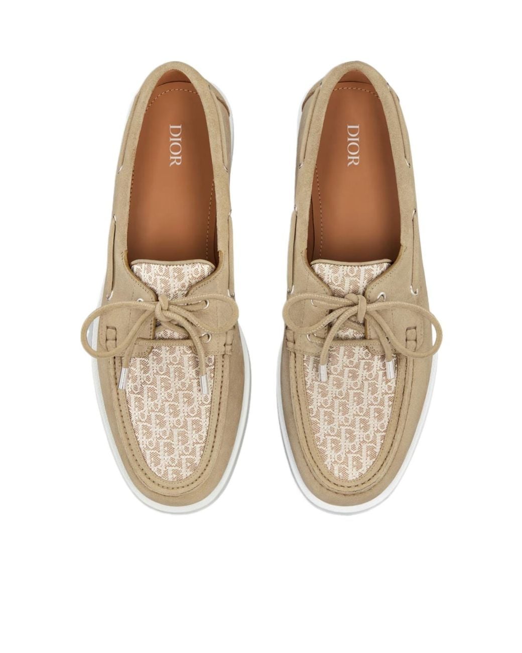 Dior White Granville Boat Shoe for men