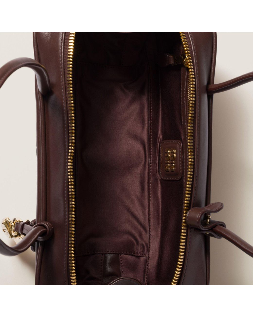 Miu Miu Brown Beau Zipped Shoulder Bag