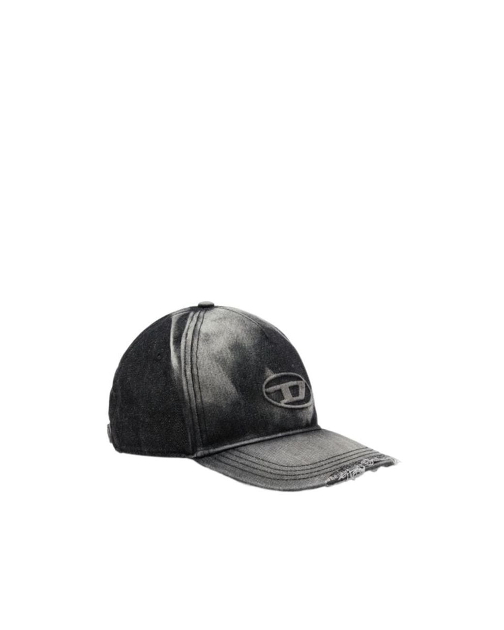 DIESEL White C-Seymon Logo Embossed Distressed Cap for men