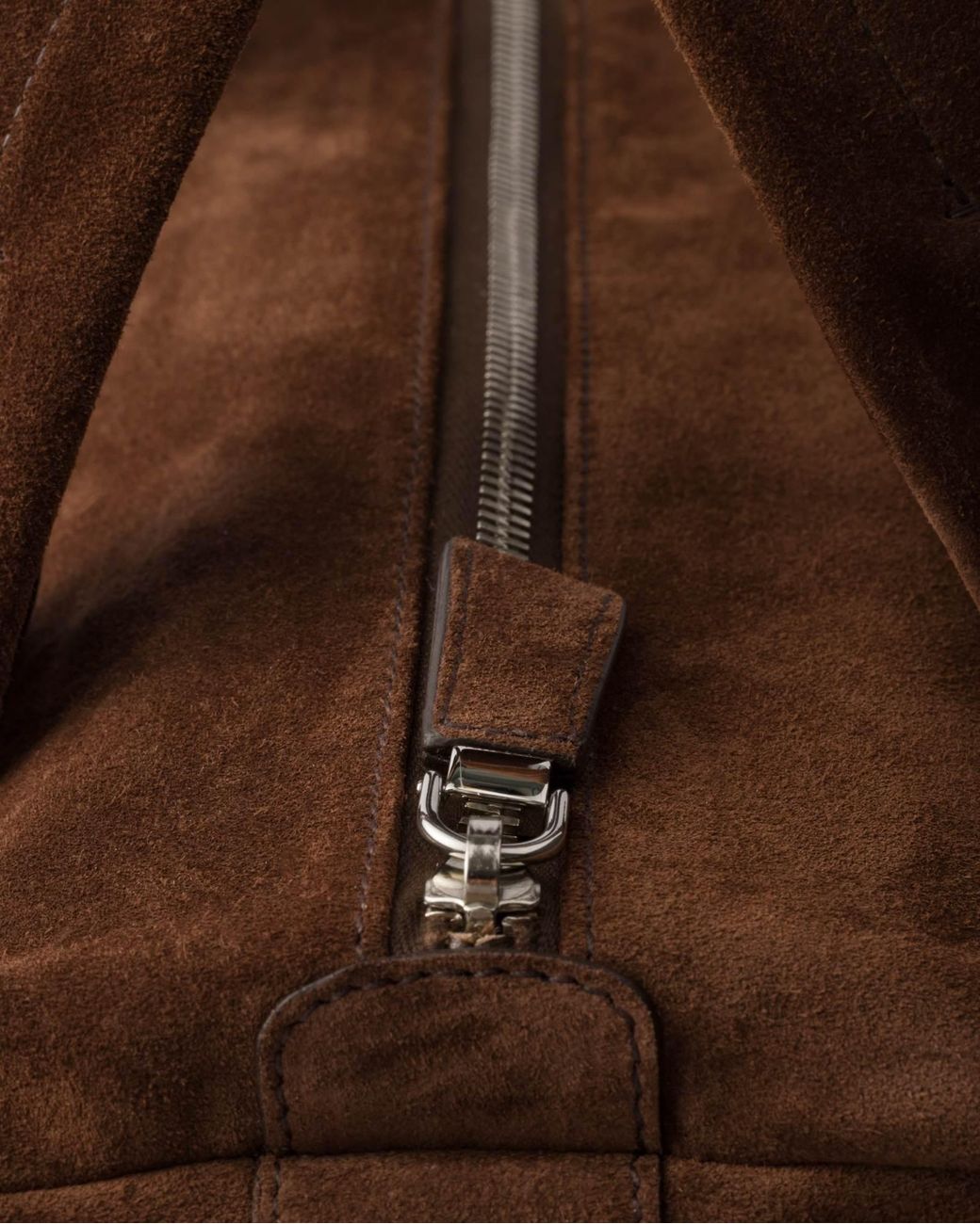 Prada Brown Small Suede Duffle Bag for men