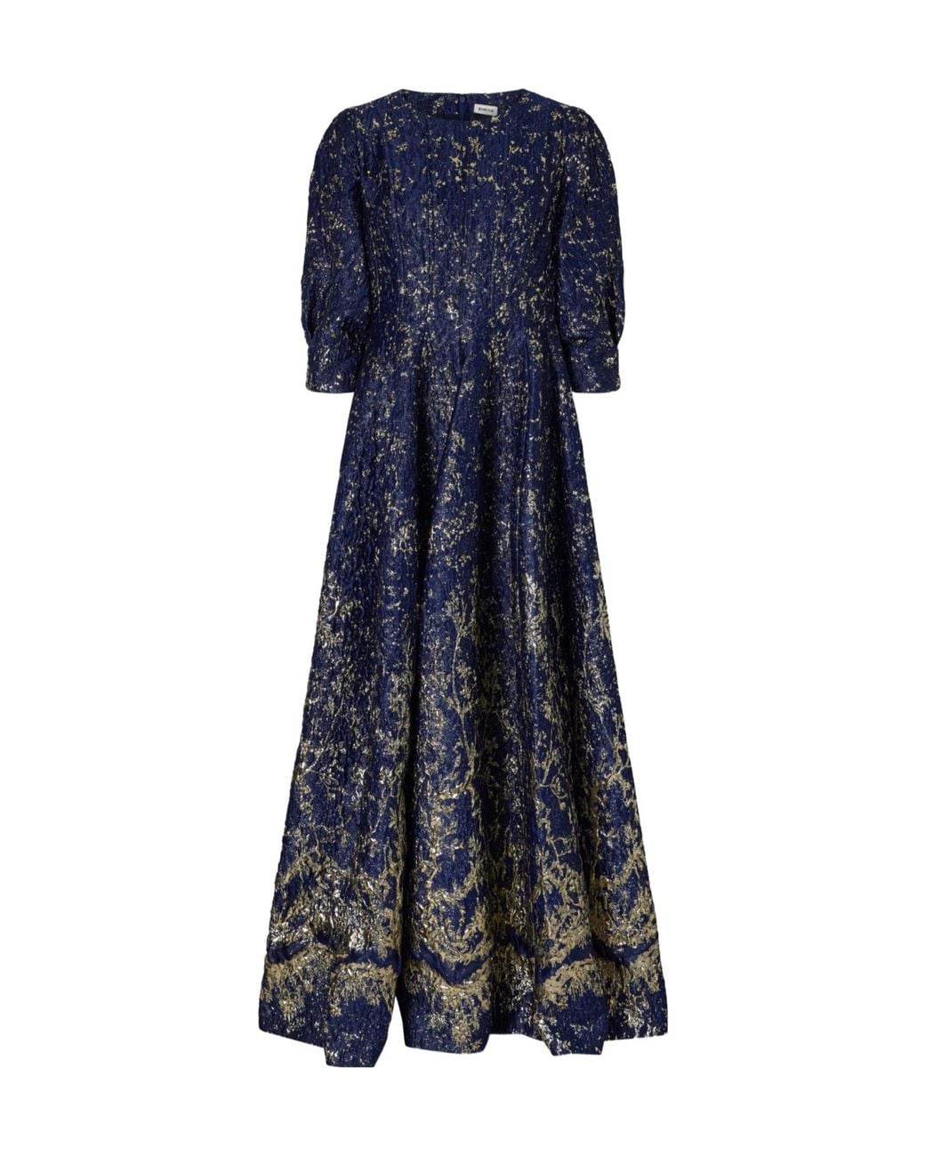 Jonathan Simkhai Blue Claravelle Floral Jacquard Gown