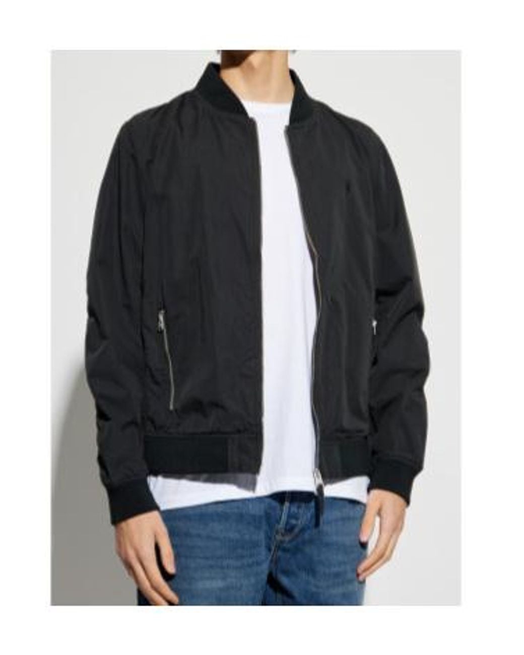 AllSaints Black Classic Bomber Jacket for men