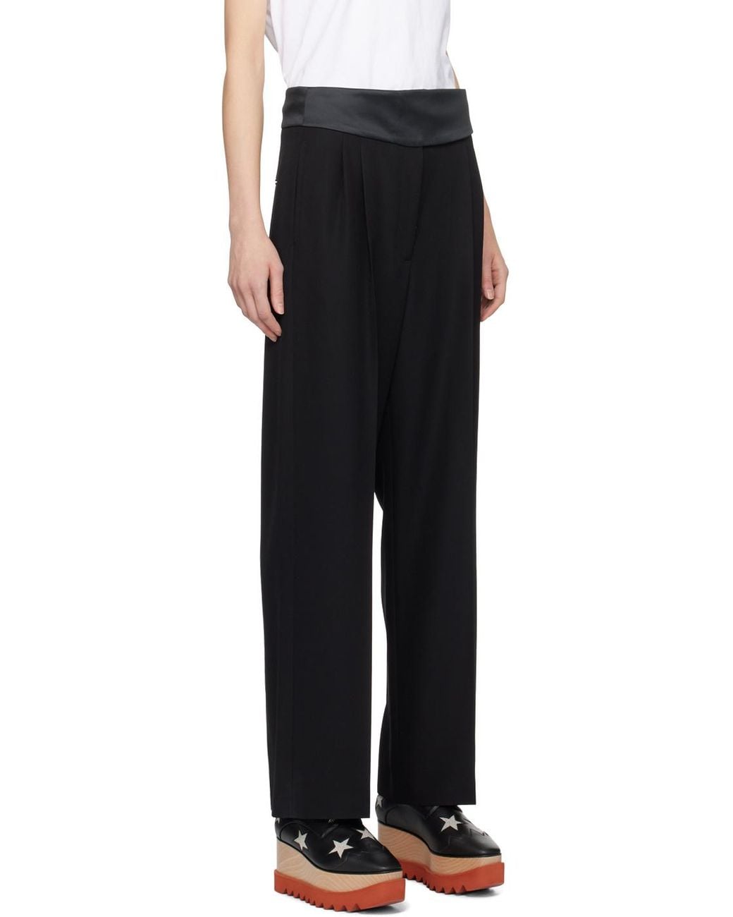Stella McCartney Blue Wide Leg Tuxedo Trousers