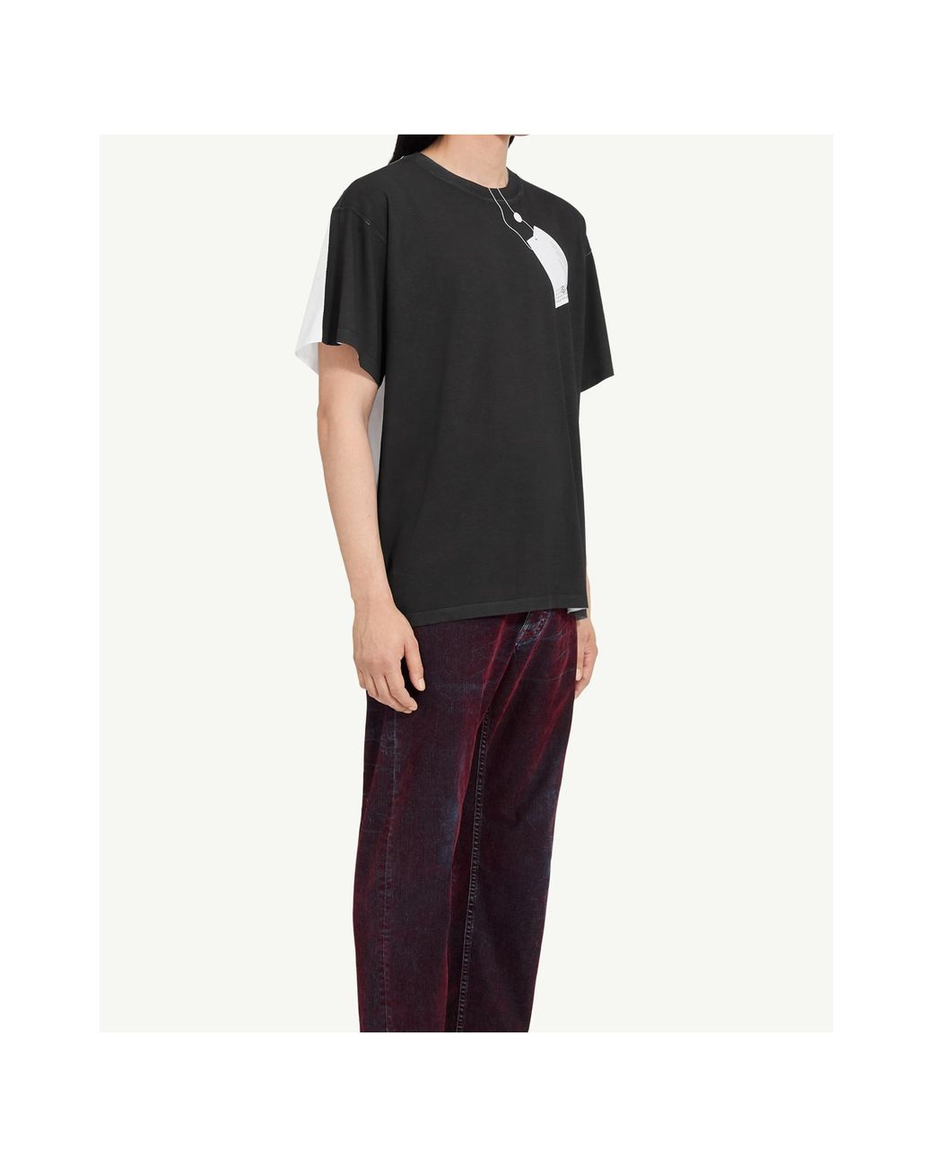 MM6 by Maison Margiela Black Tag Printed Short-Sleeved T-Shirt for men