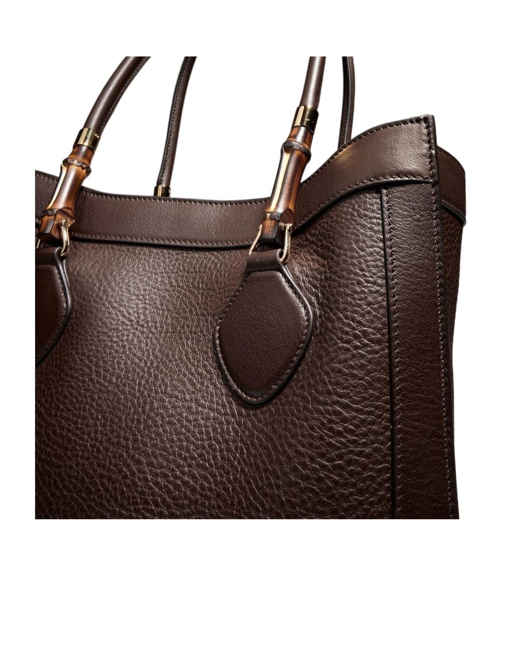 Gucci Brown Bamboo Tote Medium Bag