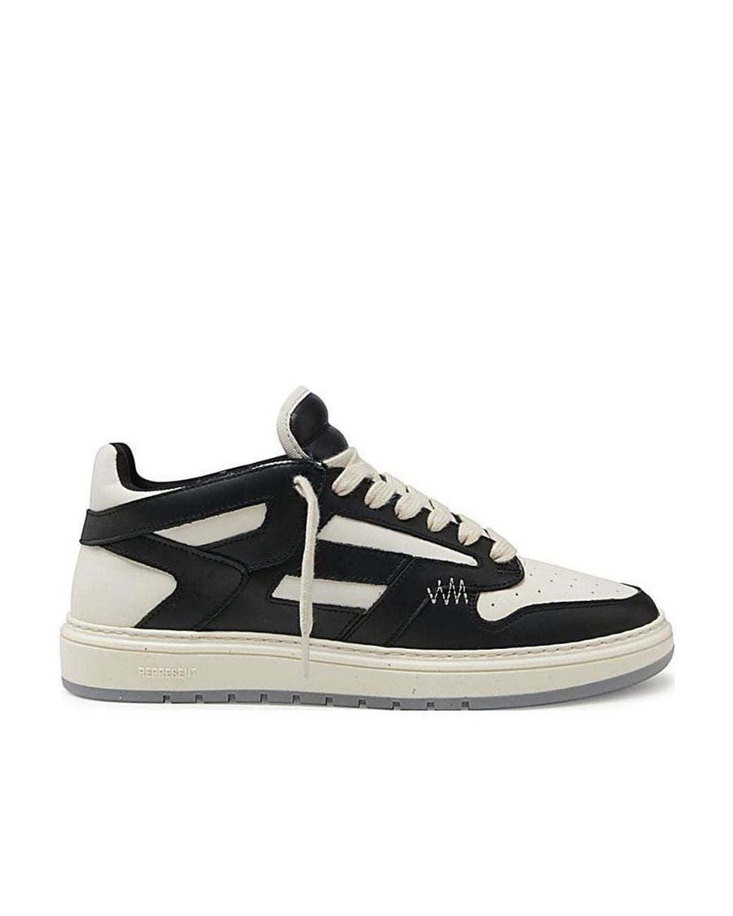 Represent Black Reptor Low Lace-Up Sneakers for men
