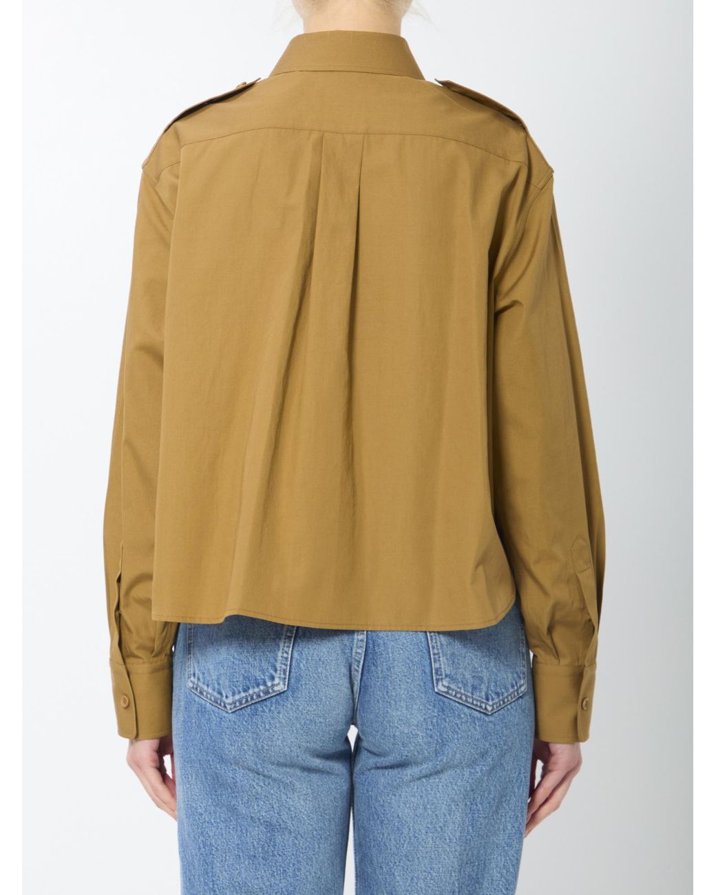 Céline Blue Cropped Shirt