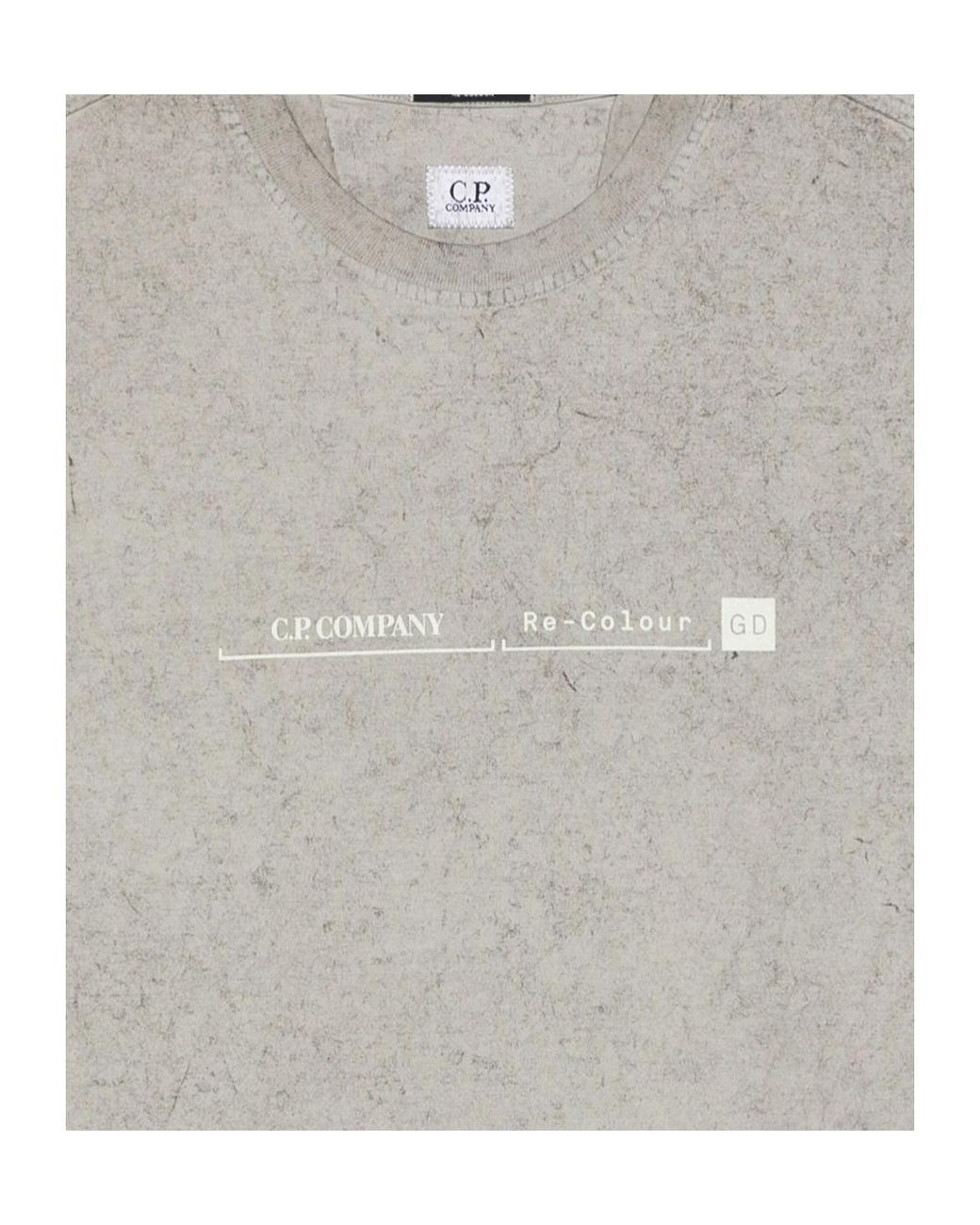 C P Company Gray Logo-Print T-Shirt for men