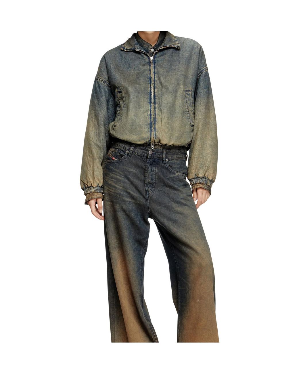 DIESEL Blue De-Flower-S Denim Jacket