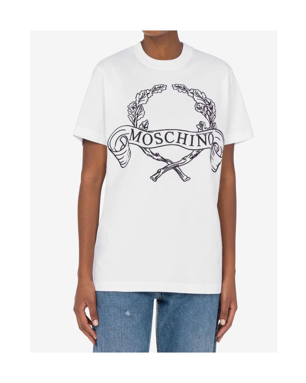 Moschino White Short-Sleeved T-Shirt