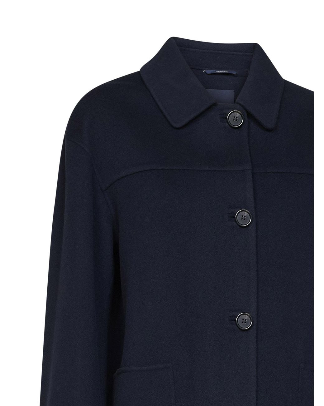 Max Mara Blue 'S Smmgiugno Button-Up Coat