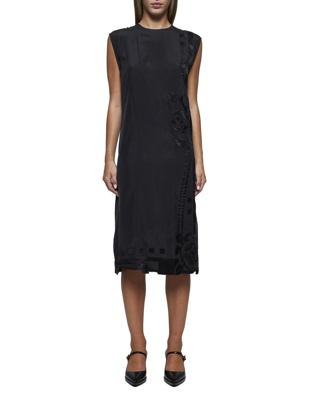 Prada Black Crewneck Sleeveless Dress