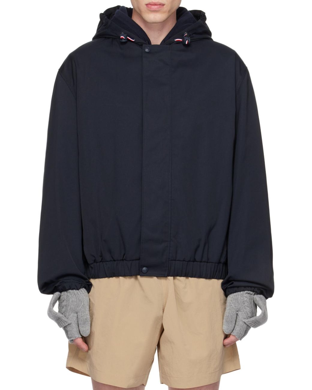 Thom Browne Blue Hooded Jacket for men