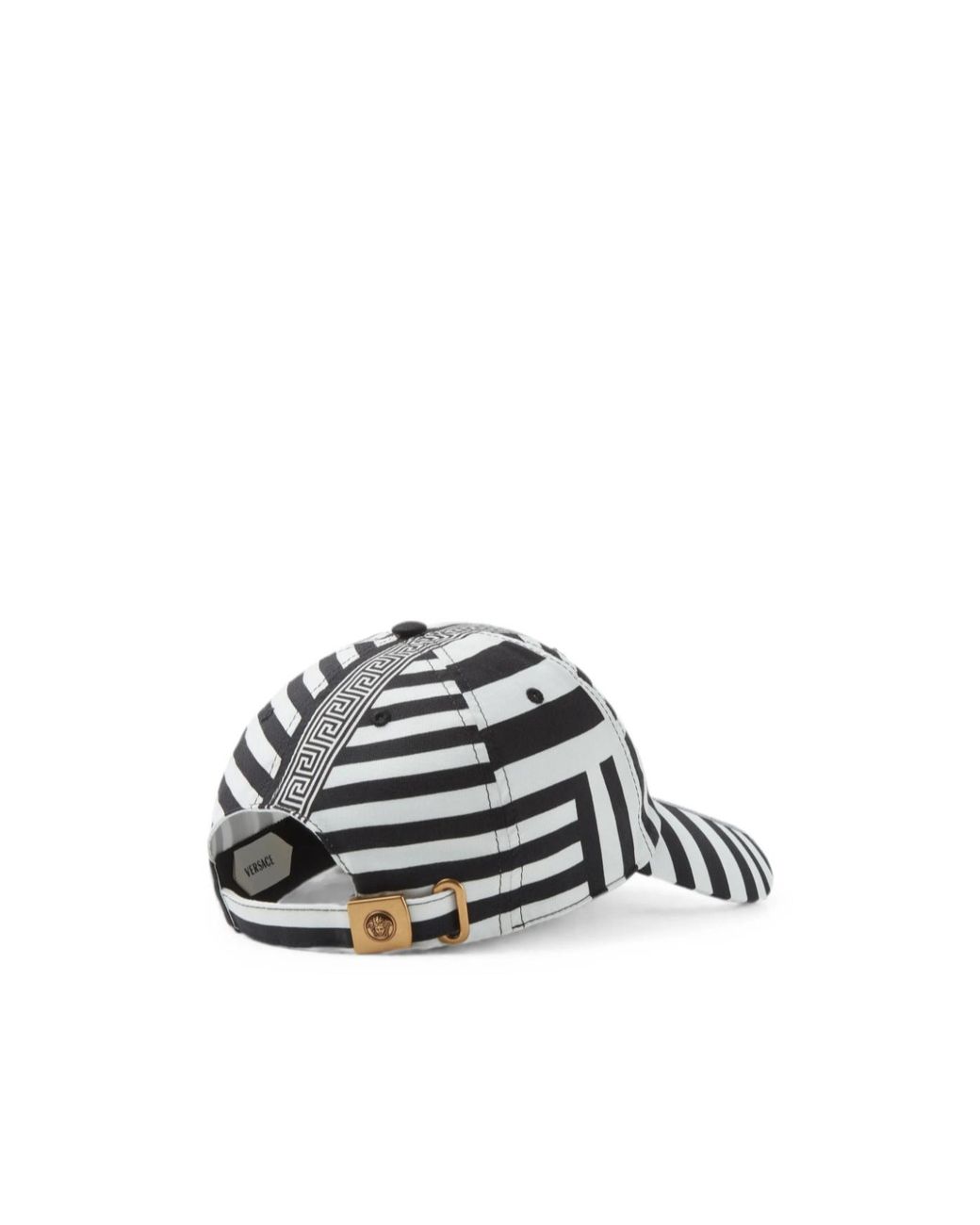 Versace White Greca Print Baseball Cap for men