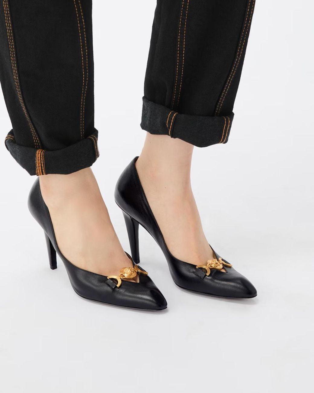 Versace Black Medusa 90Mm Heeled Pumps