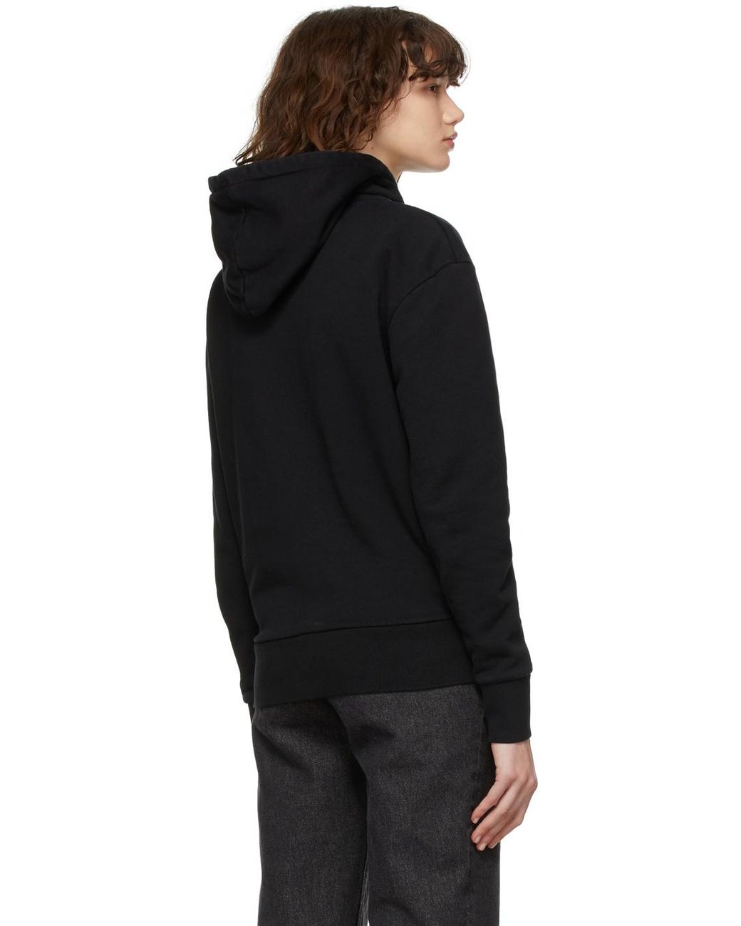 Maison Kitsuné Black Maison Kitsuné Tricolor Fox Patch Hoodie