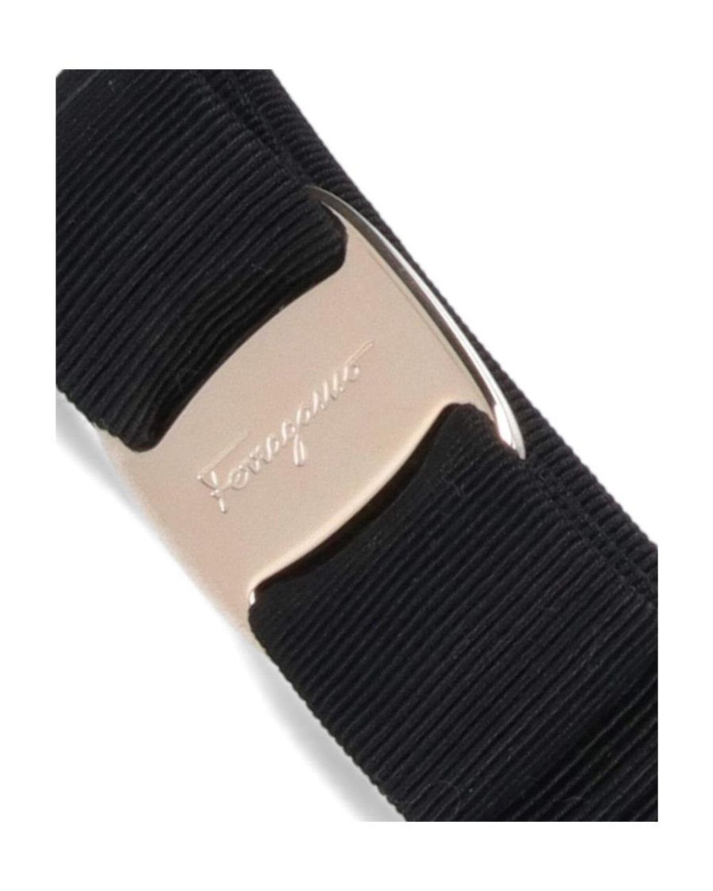 Ferragamo White Bala Bow Hair Accessories