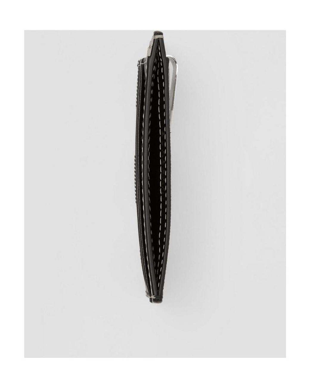 Burberry Black Check-Print Card Case for men