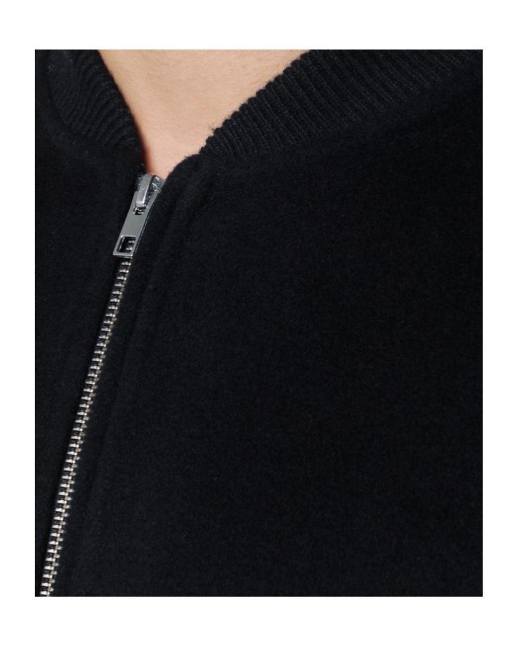 Soft Goat Black Ribbed Zipper Casual Jacket for men